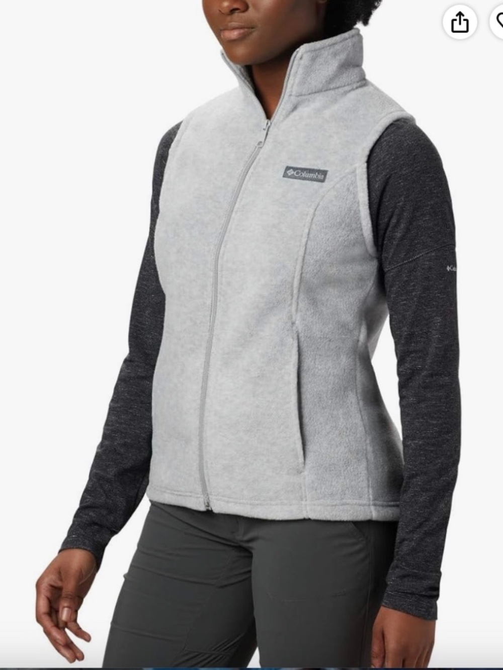 NEW Columbia Women's Benton Springs Vest Gray 3x plus